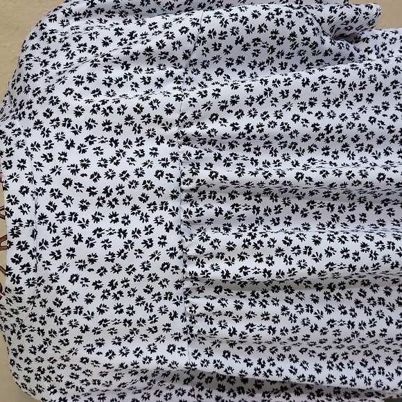 Alfani White with Black Print Short Sleeve Blouse Women's Size 2X - Picture 10 of 16